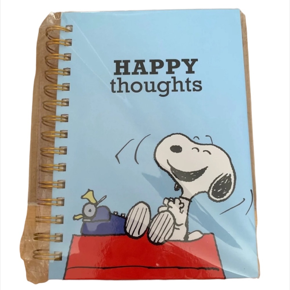 Graphique Peanuts Snoopy HAPPY THOUGHTS Hardcover Spiral Notebook Journal.